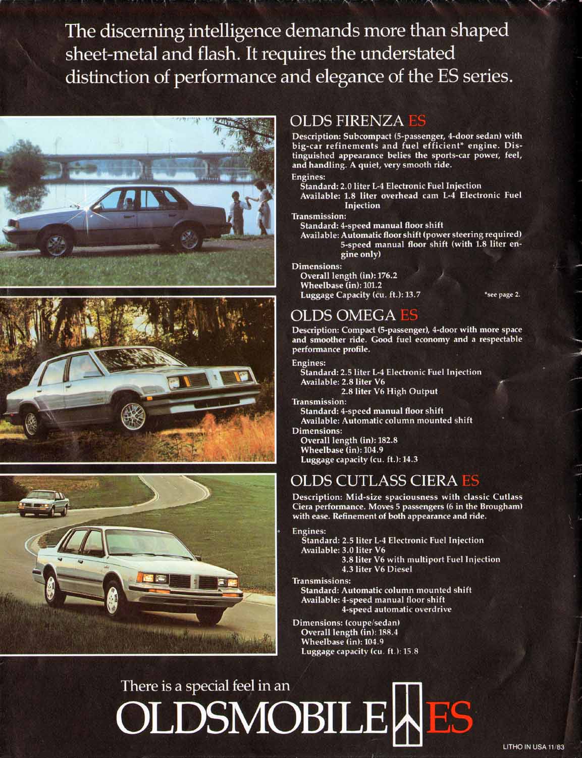 1984 Oldsmobile ES Brochure Page 1